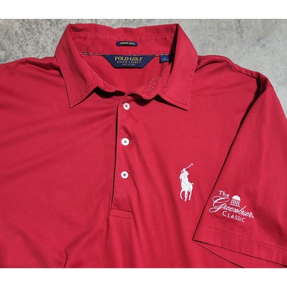 Ralph Lauren Other - Mens Polo Golf Ralph Lauren Shirt True Red Size Large L Vintage Lisle ~Big Pony!